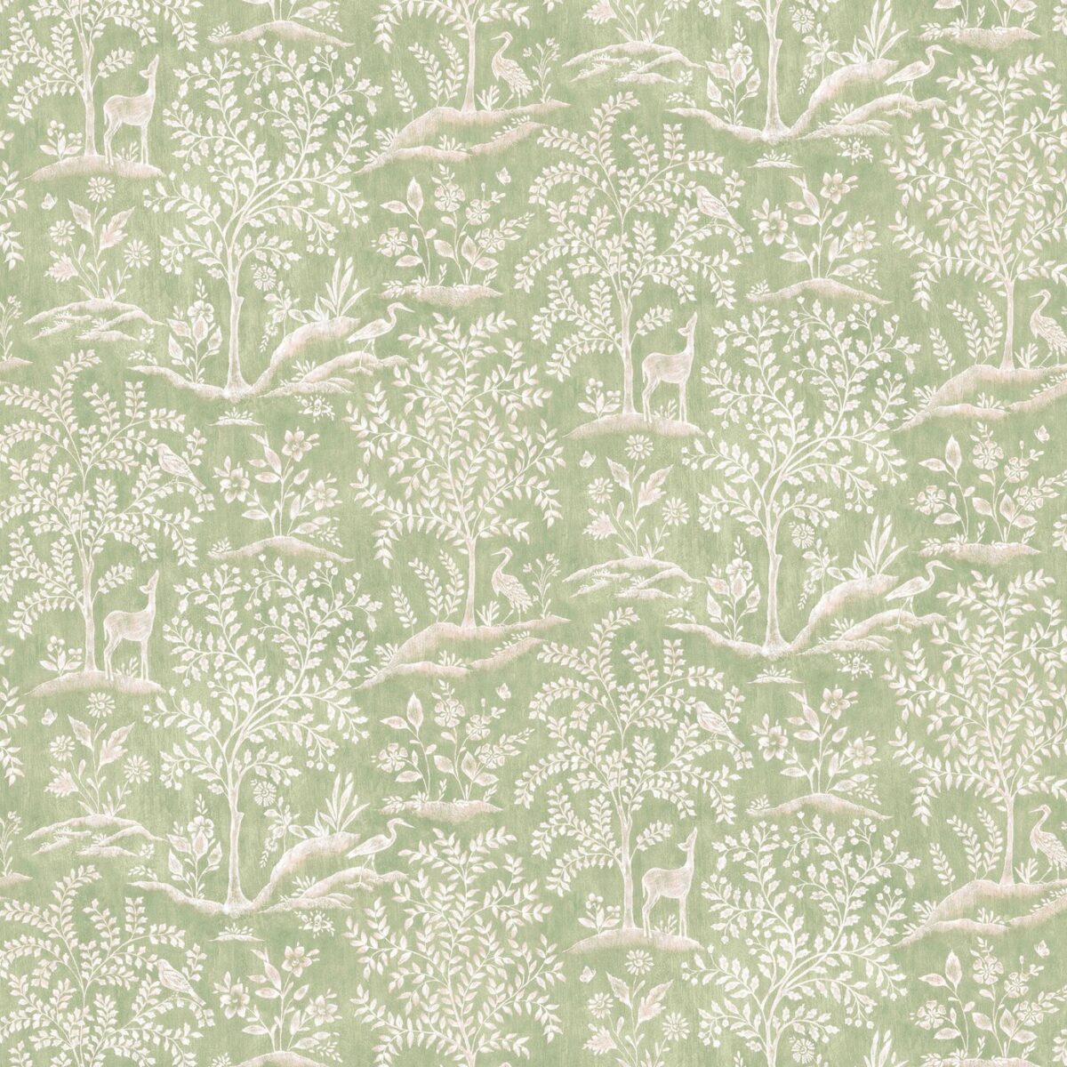 green animal printed fabric from Nina Campbell