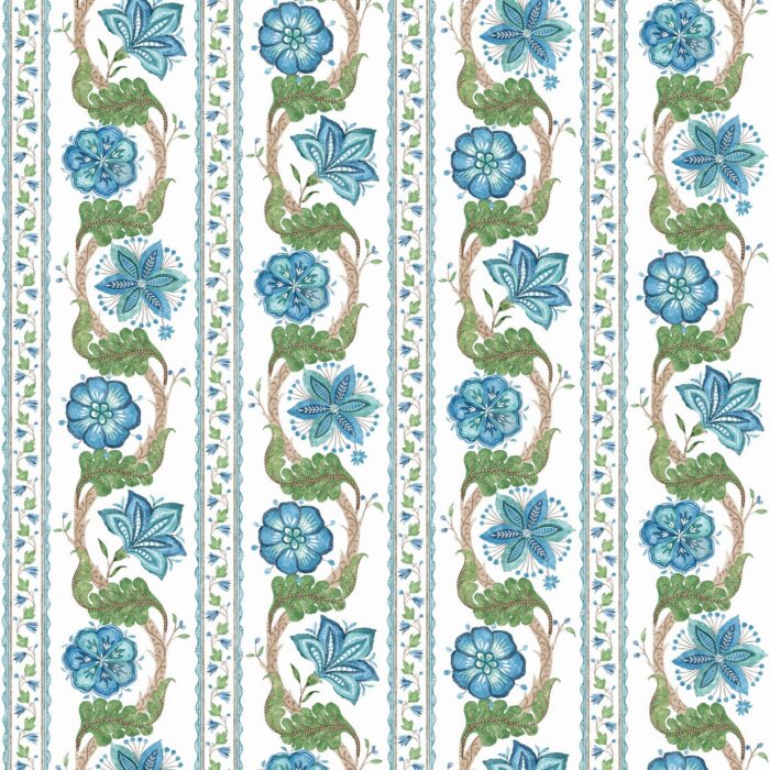 Clermont Fabric - Blue / Green swatch