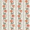 orange botanical linen fabric from Nina Campbell