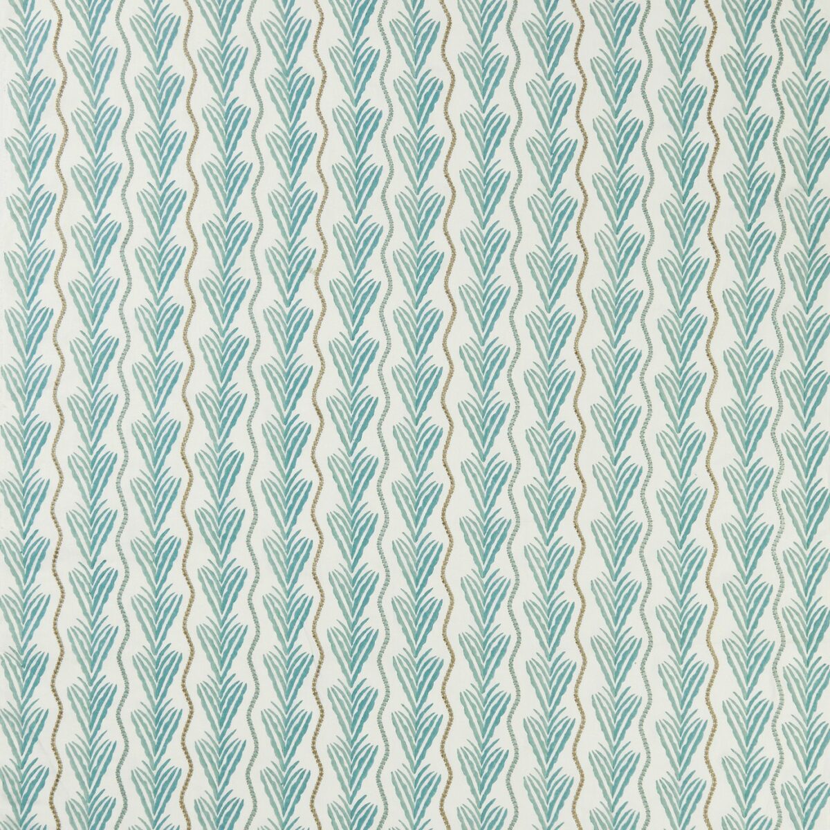 blue striped embroideried fabric from Nina Campbell