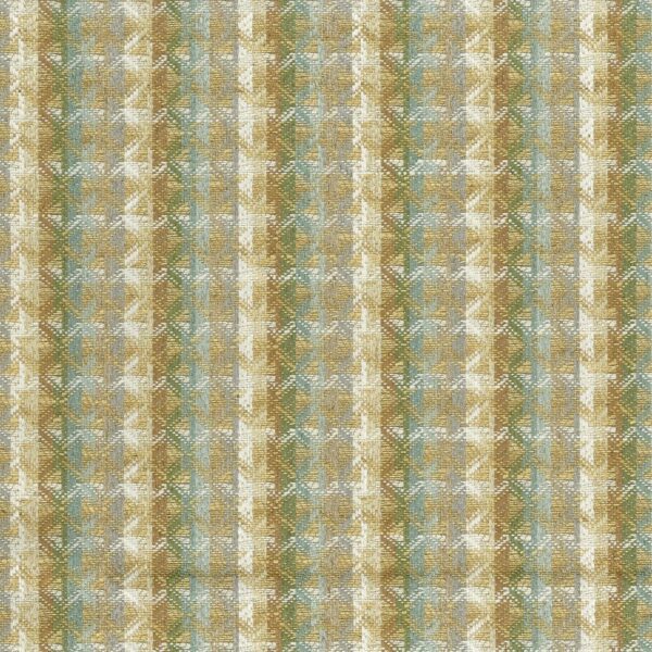Chicot Fabric - Ochre by yellow geometric jacquard fabric from Nina Campbell