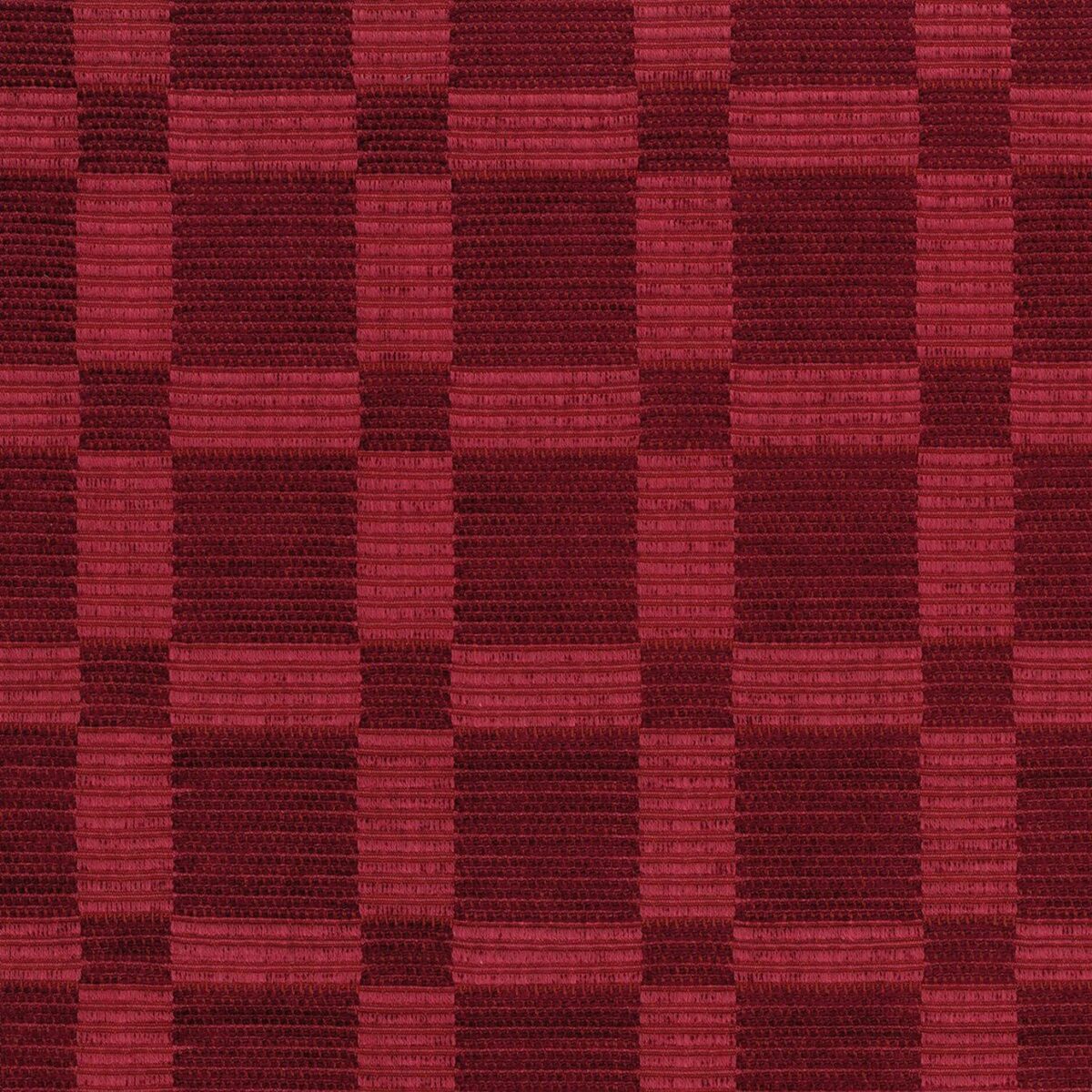 Chautard Fabric - Red by red geometric jacquard fabric from Nina Campbell