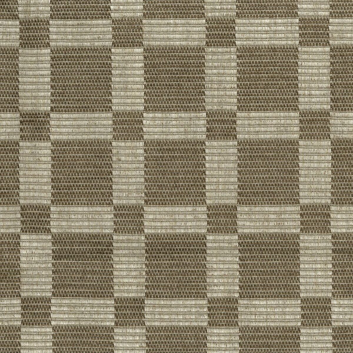 Chautard Fabric - Taupe by brown geometric jacquard fabric from Nina Campbell