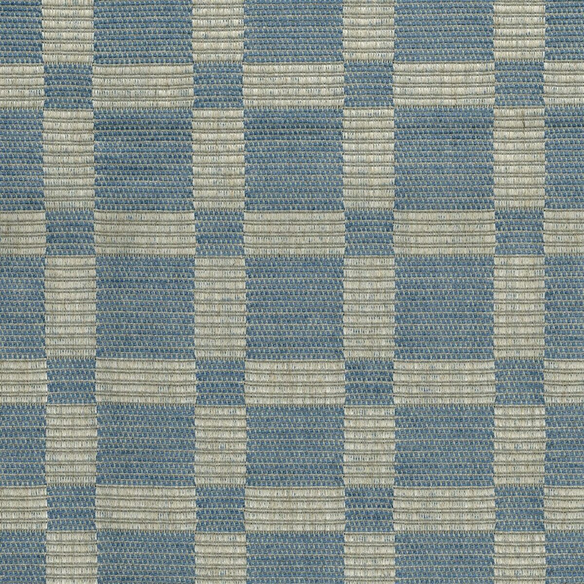 Chautard Fabric - Blue by blue geometric jacquard fabric from Nina Campbell
