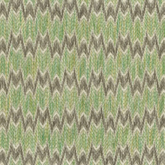 Dumas Fabric - Green / Taupe swatch