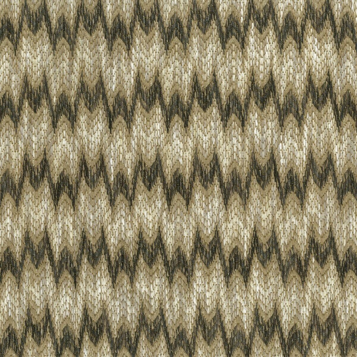 Dumas Fabric - Chocolate by brown striped jacquard fabric from Nina Campbell