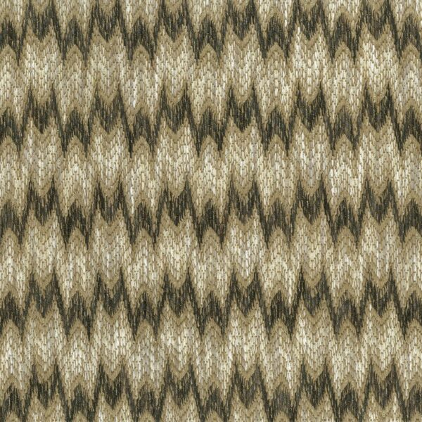 Dumas Fabric - Chocolate by brown striped jacquard fabric from Nina Campbell