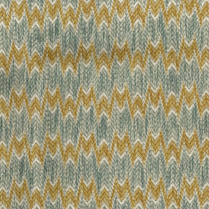 Dumas Fabric - Yellow / Aqua swatch