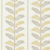 yellow botanical wallpaper from nina campbell