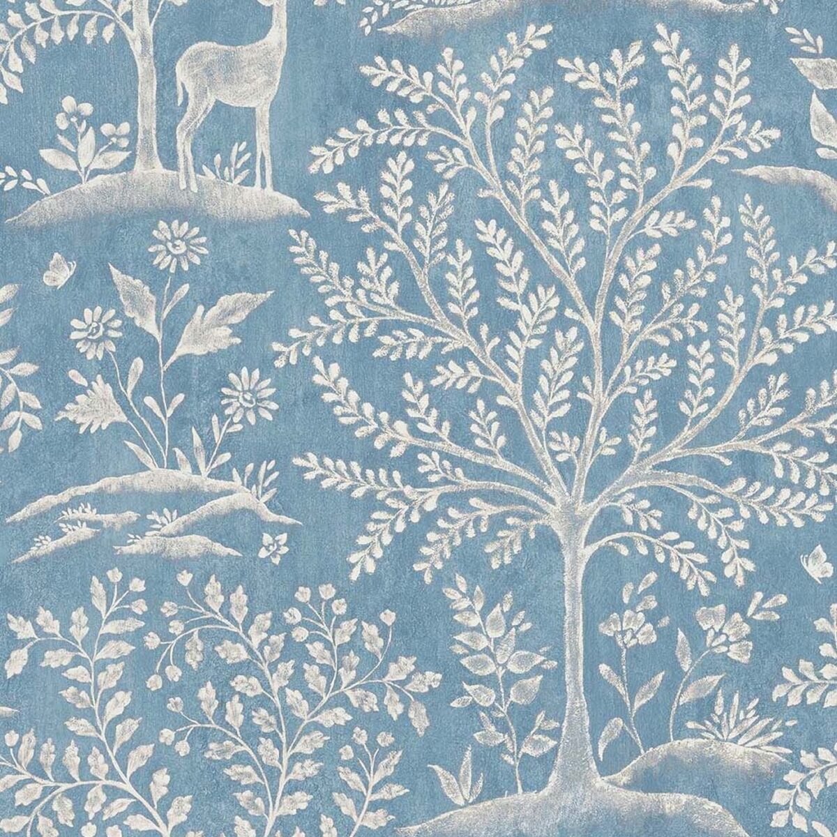 Foret Wallpaper - Blue by blue animal wallpaper from nina campbell