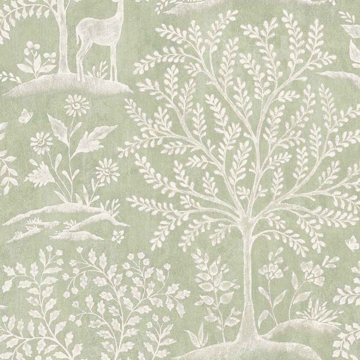 green animal wallpaper from nina campbell