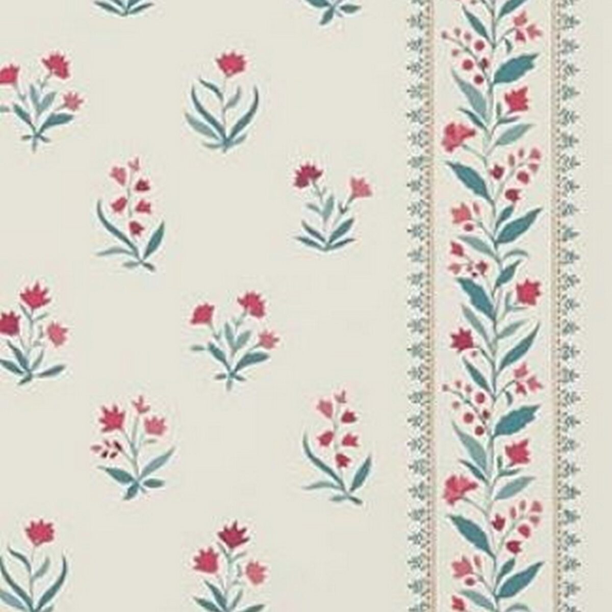 blue botanical wallpaper from nina campbell