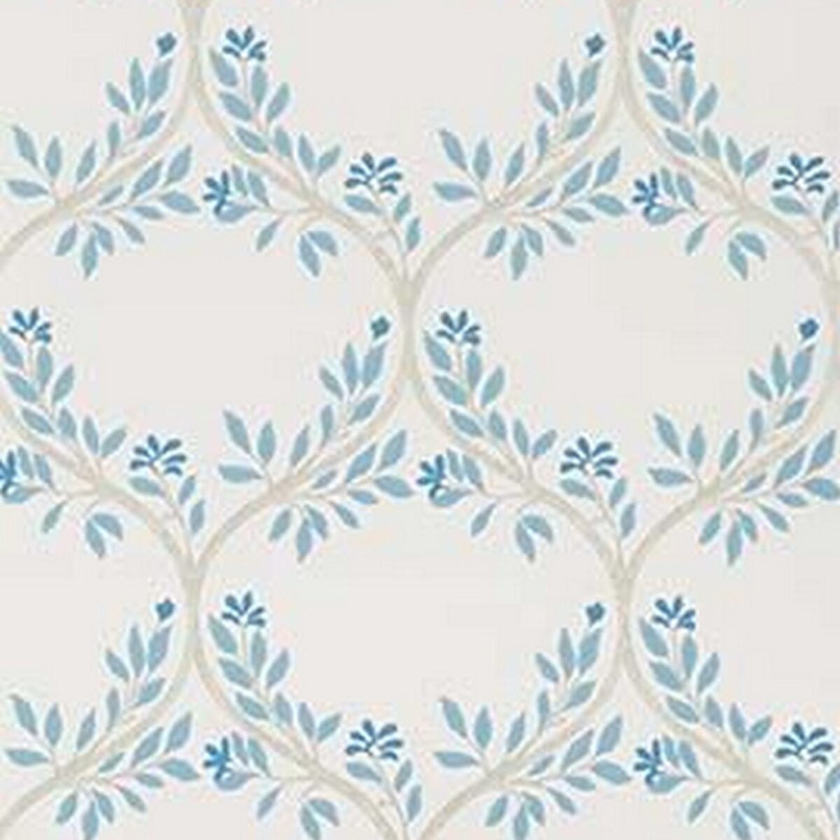 Arber Wallpaper - Arber Blue by blue botanical wallpaper from nina campbell