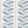 blue botanical wallpaper from nina campbell