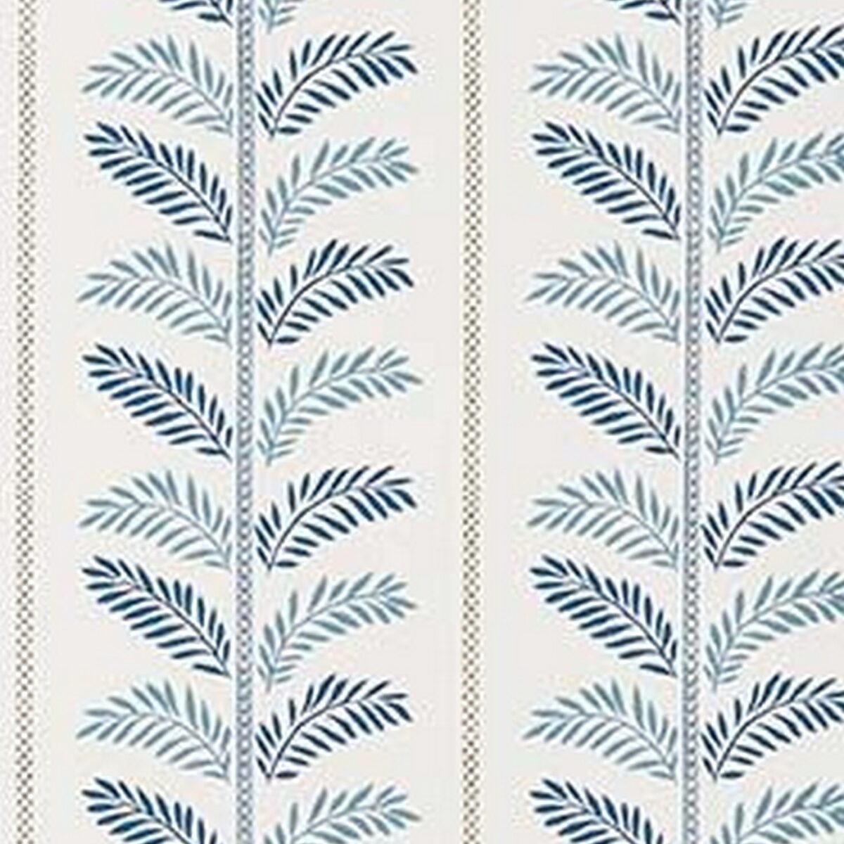 blue botanical wallpaper from nina campbell