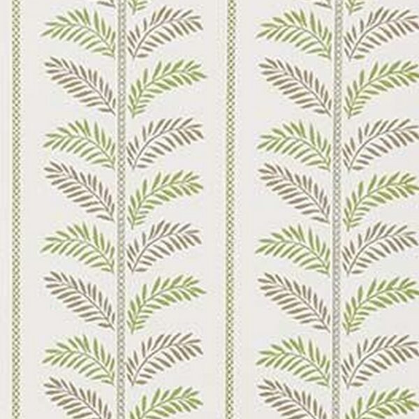 Plumier Wallpaper - Green / Chocolate by green botanical wallpaper from nina campbell