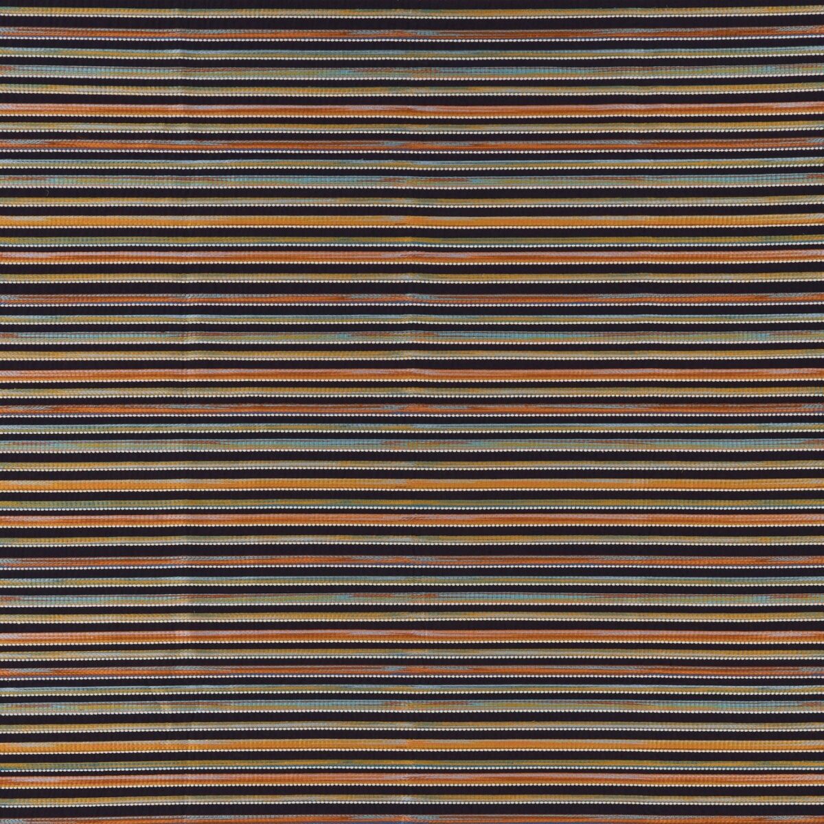 Kandy Fabric - Terracotta / Charcoal by orange striped embroideried fabric from Osborne & Little
