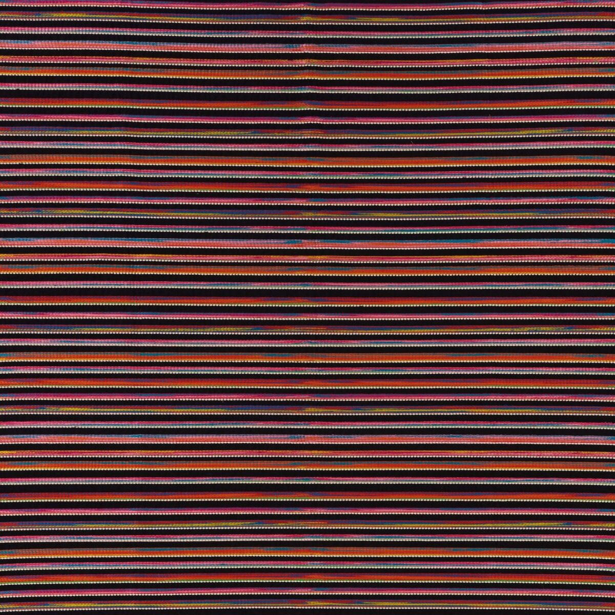 Kandy Fabric - Fuchsia / Midnight by red striped embroideried fabric from Osborne & Little