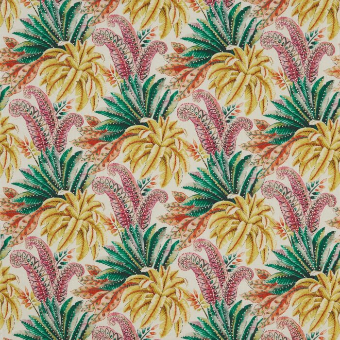 Paloma Fabric - Gold / Emerald  / Fuchsia – Gold / Emerald / Fuchsia swatch