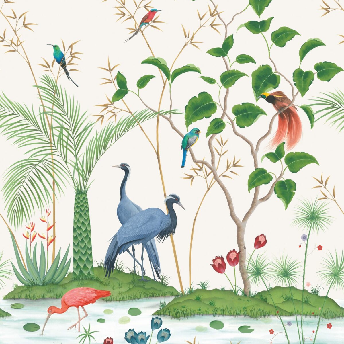 white animal voile-sheer fabric from Osborne & Little