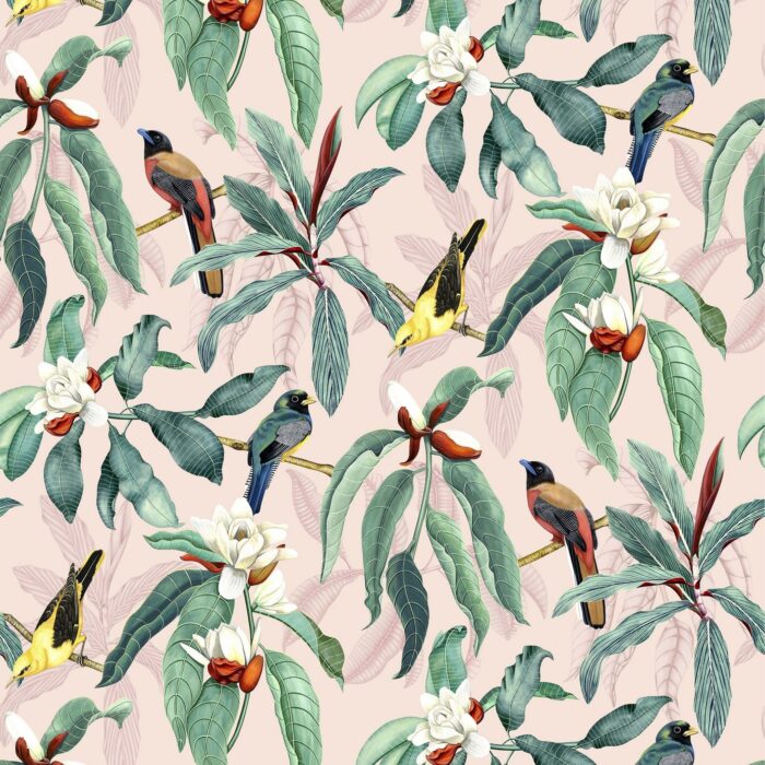 Michelia Wallpaper - Blush swatch