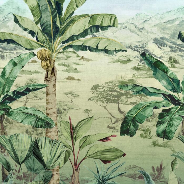 Martinique Wallpaper - Leaf Green swatch