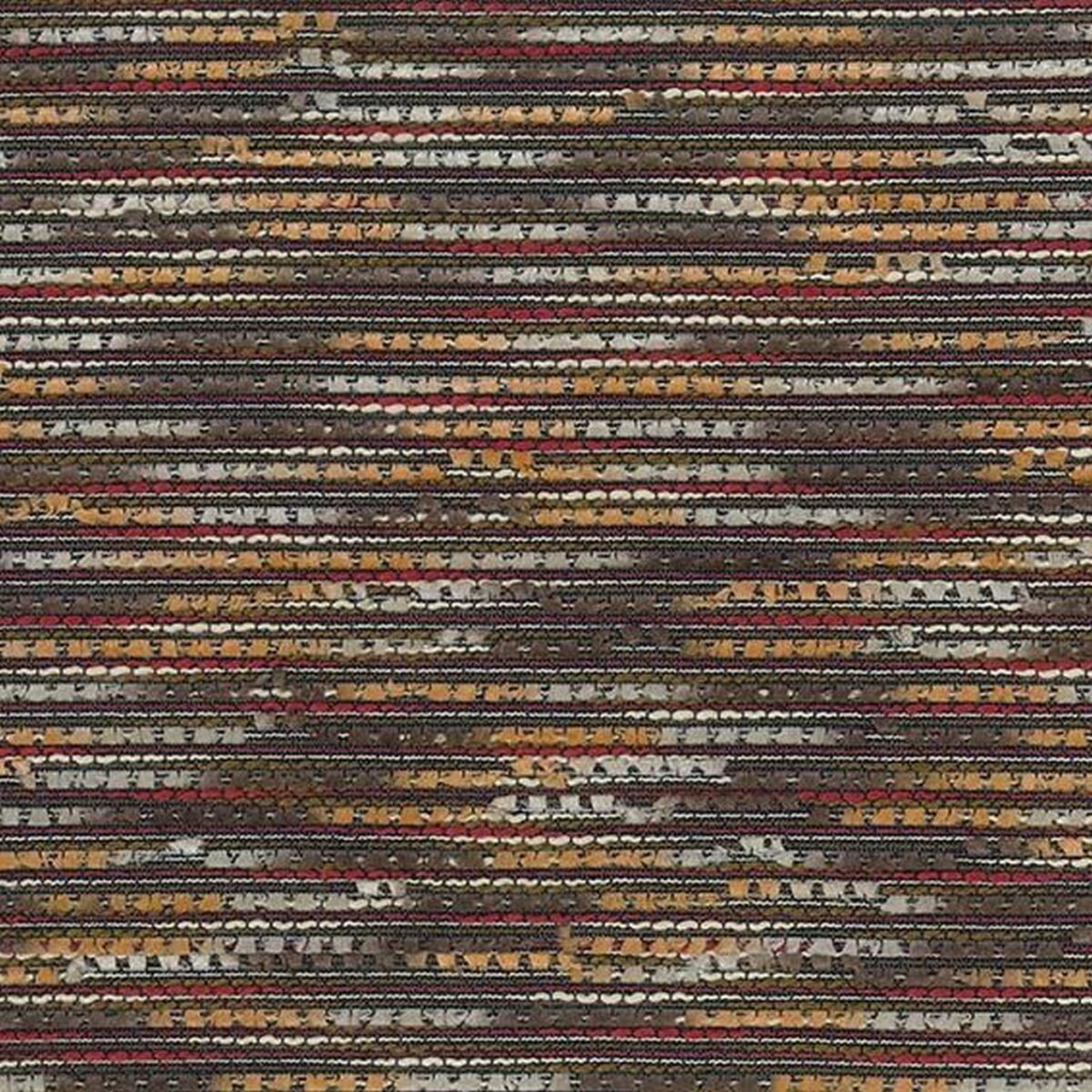 Wave Fabric - Mocha / Gold / Coral by brown striped misc fabric from Osborne & Little