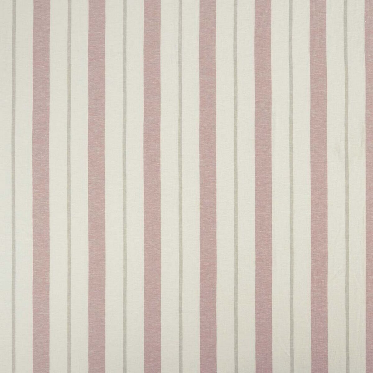 Darari Stripe Fabric - Blossom by pink striped linen fabric from Osborne & Little