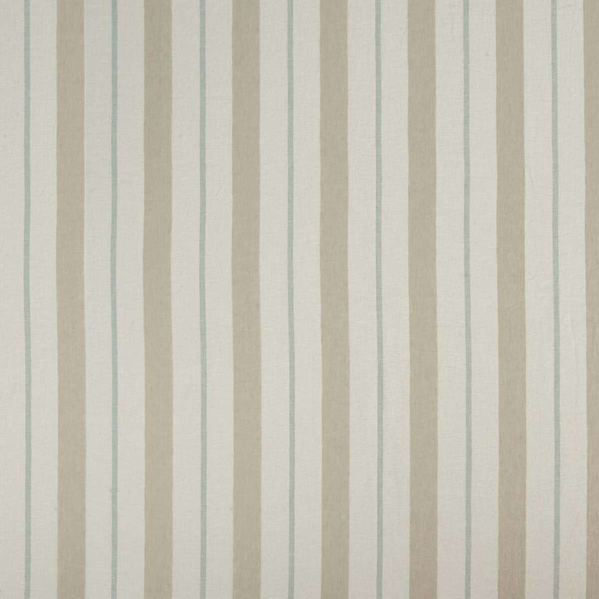 Darari Stripe Fabric - Pale Stone / Aqua by neutral striped linen fabric from Osborne & Little