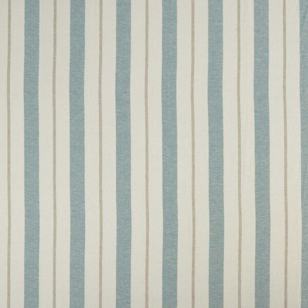 Darari Stripe Fabric - Duck Egg by blue striped linen fabric from Osborne & Little