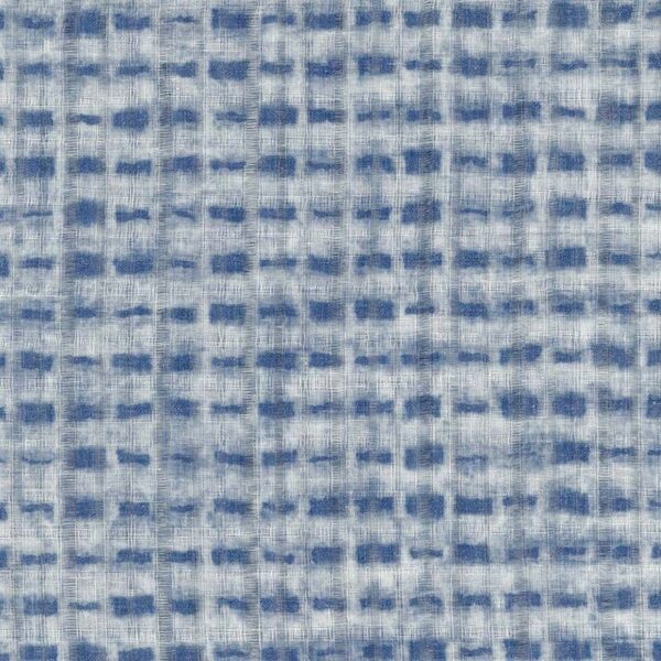 Hakami Fabric - Cobalt by blue geometric voile-sheer fabric from Osborne & Little