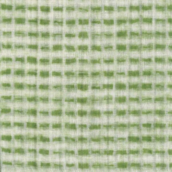 Hakami Fabrc - Apple by green geometric voile-sheer fabric from Osborne & Little