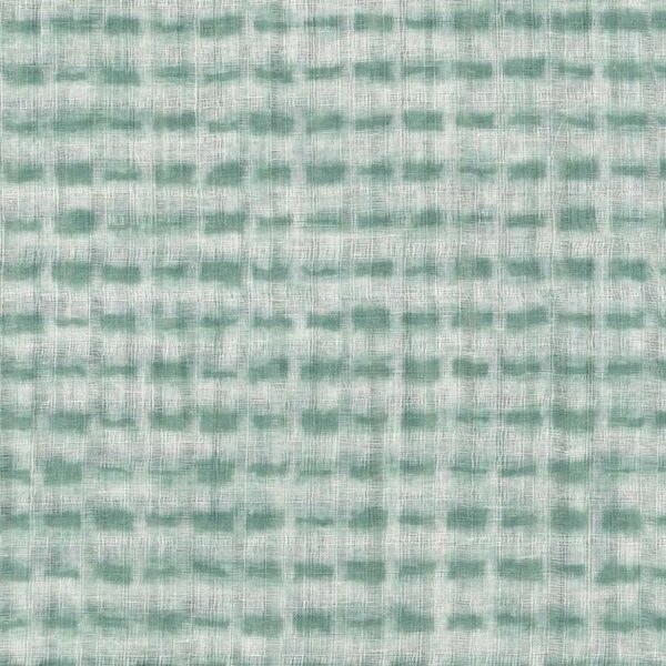Hakami Fabrc - Aqua by green geometric voile-sheer fabric from Osborne & Little
