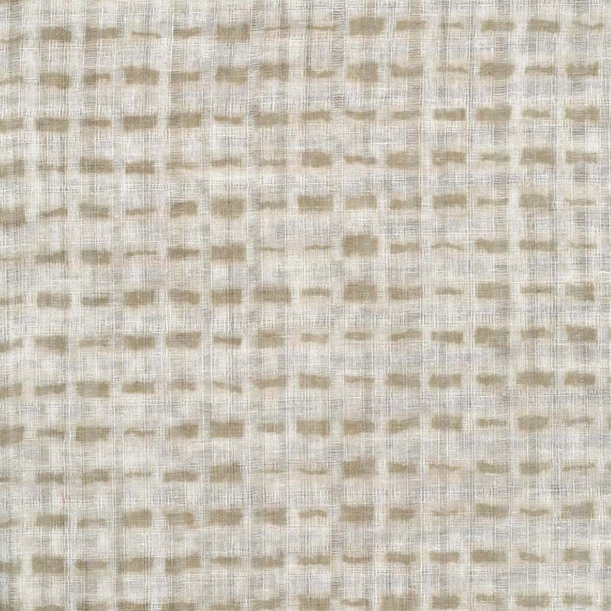 Hakami Fabric - Wheat by neutral geometric voile-sheer fabric from Osborne & Little