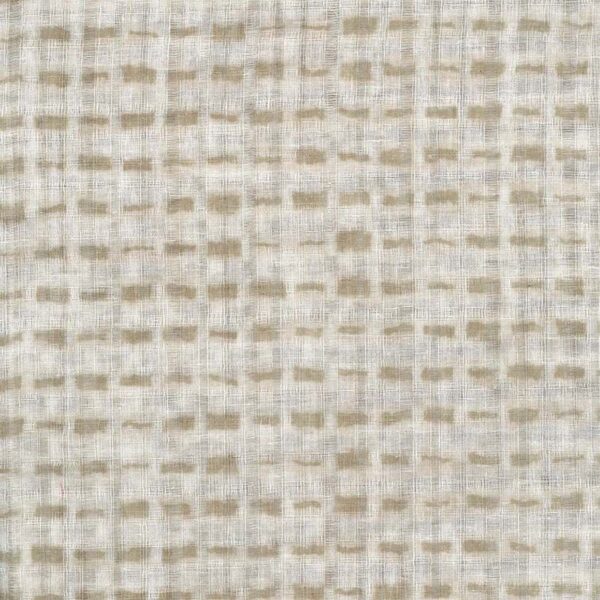 neutral geometric voile-sheer fabric from Osborne & Little