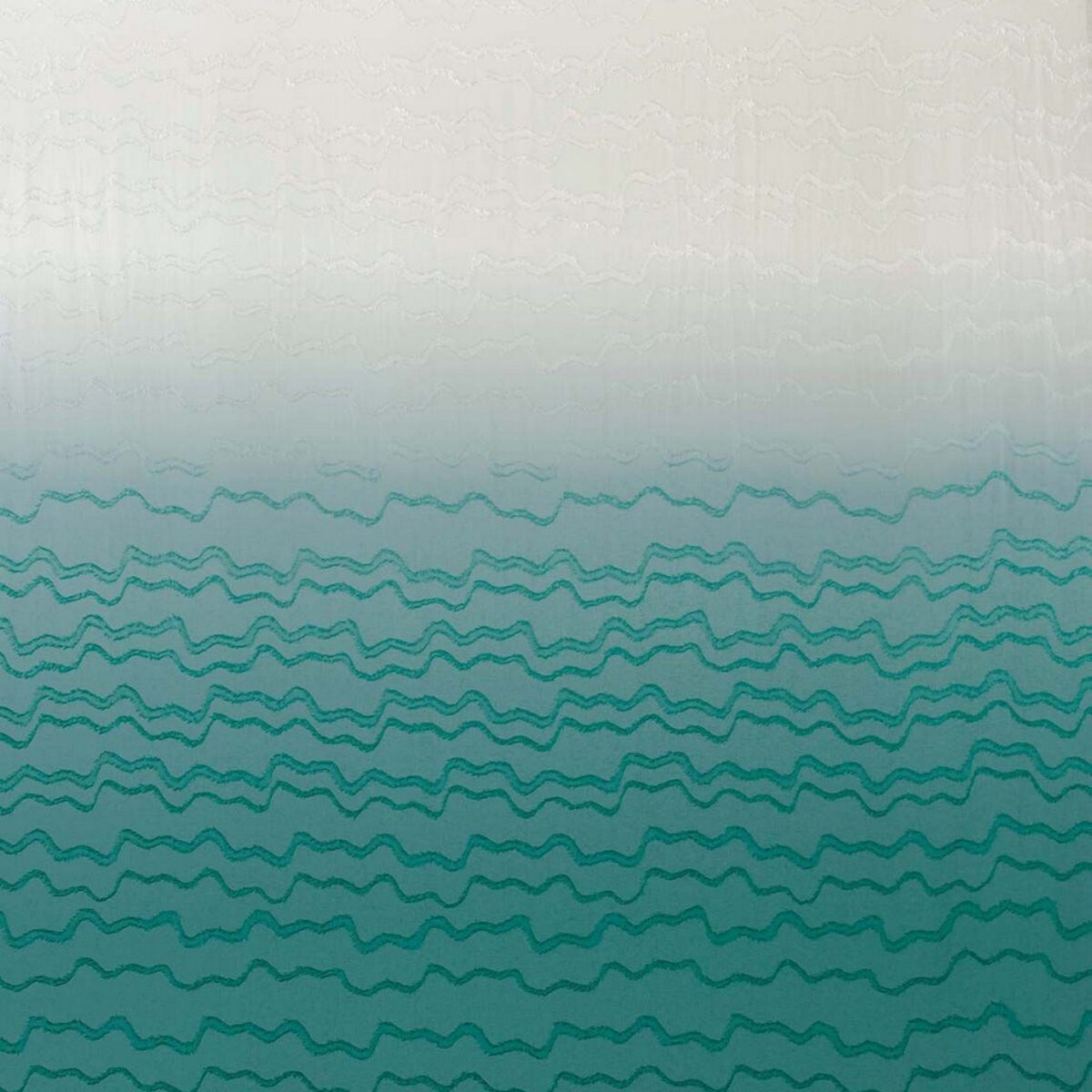 Temko Fabric - Aqua by green striped voile-sheer fabric from Osborne & Little
