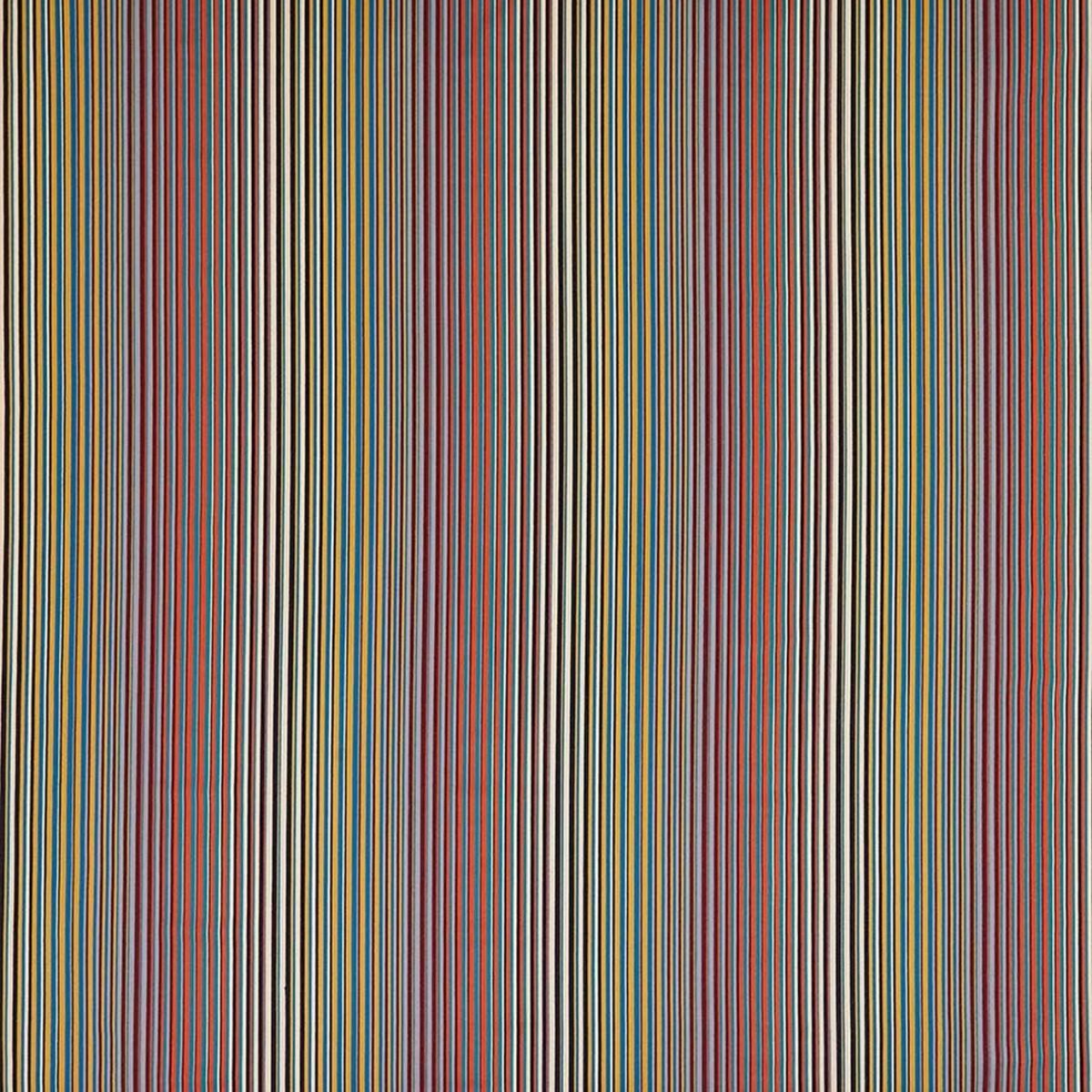 Carioca Fabric - Ivory / Multi by multicolour striped woolen fabric from Osborne & Little