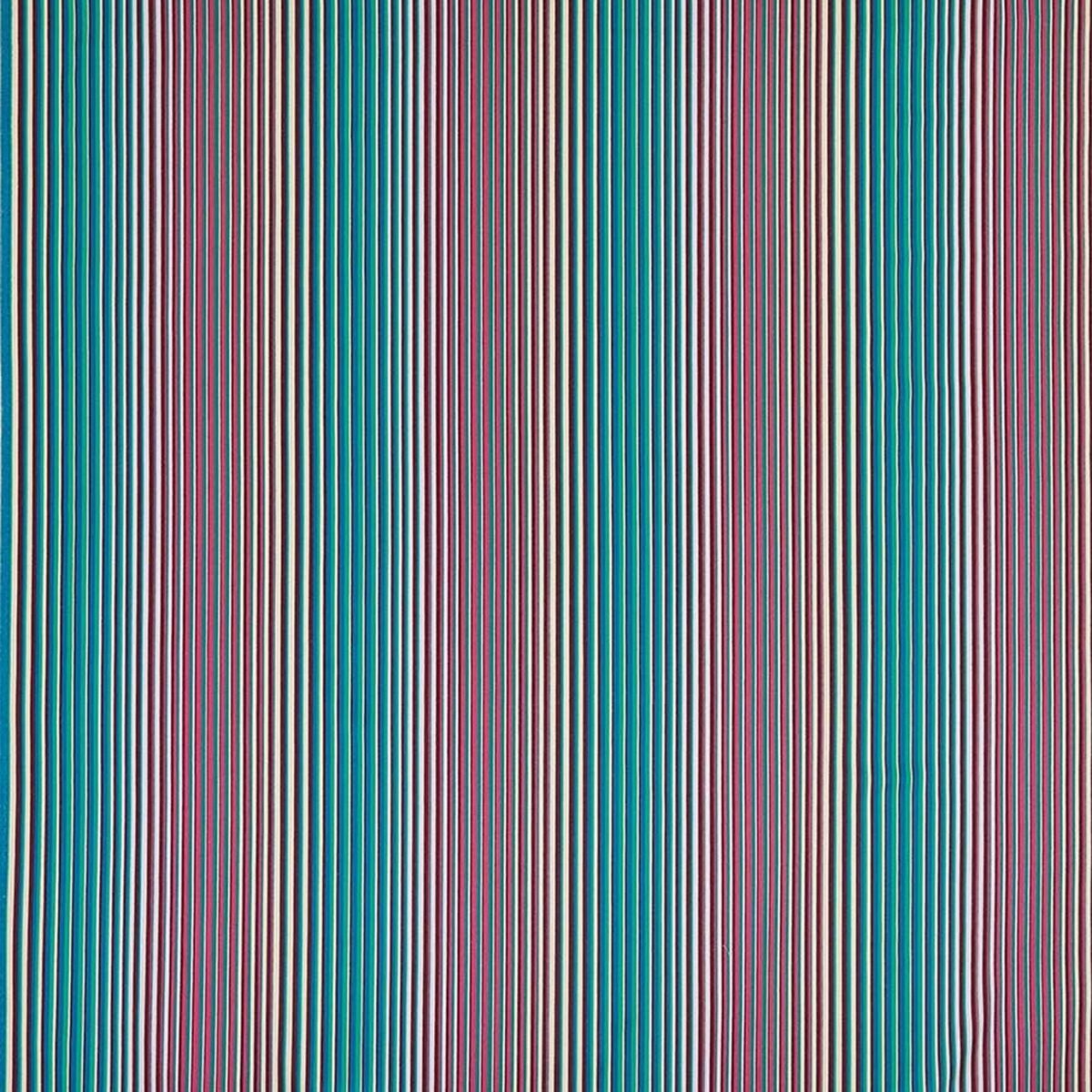Carioca Fabric - Magenta / Jade by multicolour striped woolen fabric from Osborne & Little