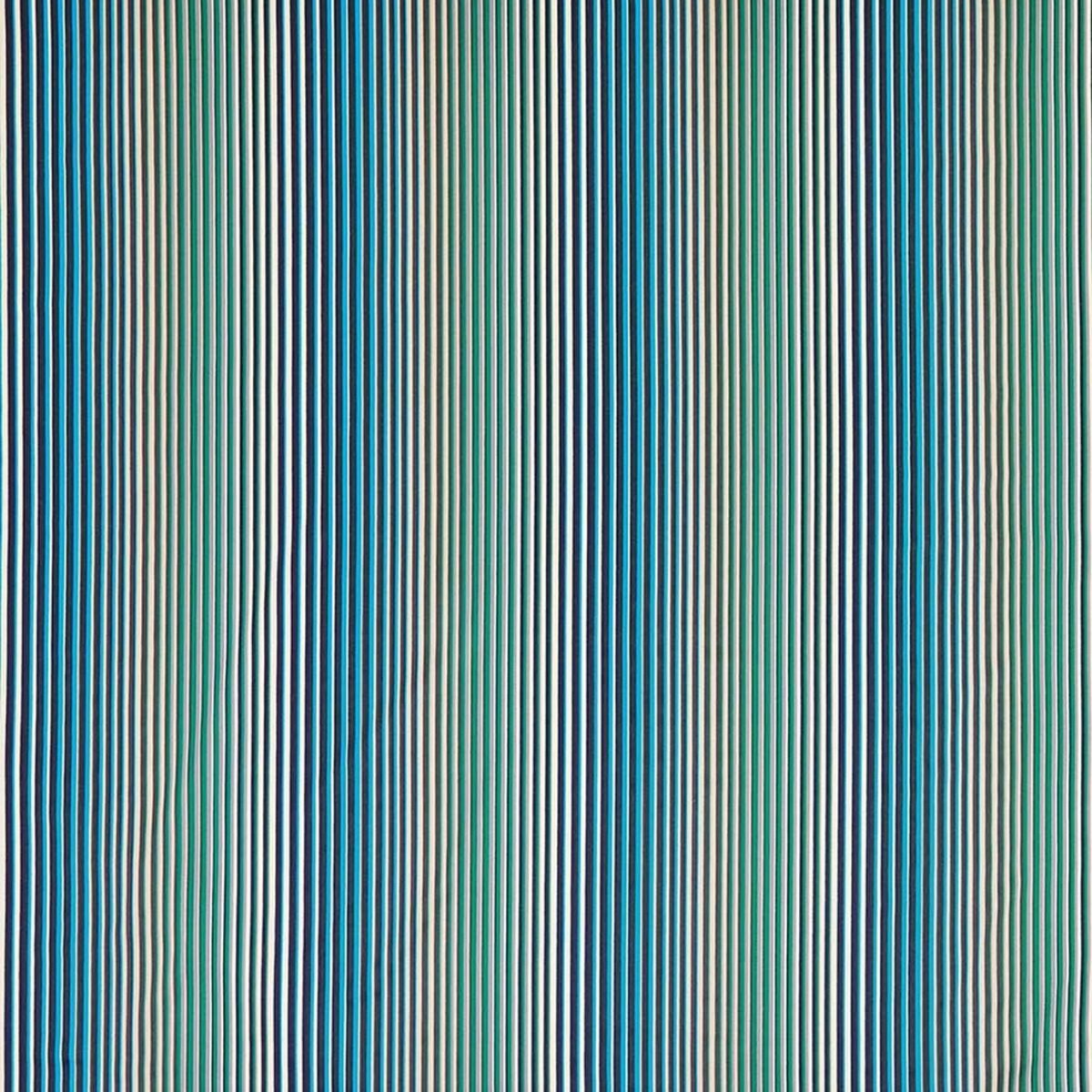 Carioca Fabric - Navy / Veridian by blue striped woolen fabric from Osborne & Little