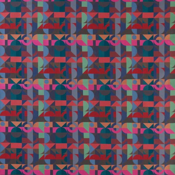 blue geometric jacquard fabric from Osborne & Little