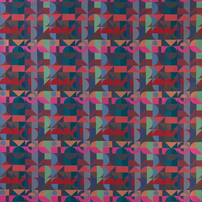 Motown Fabric - Cherry / Navy swatch
