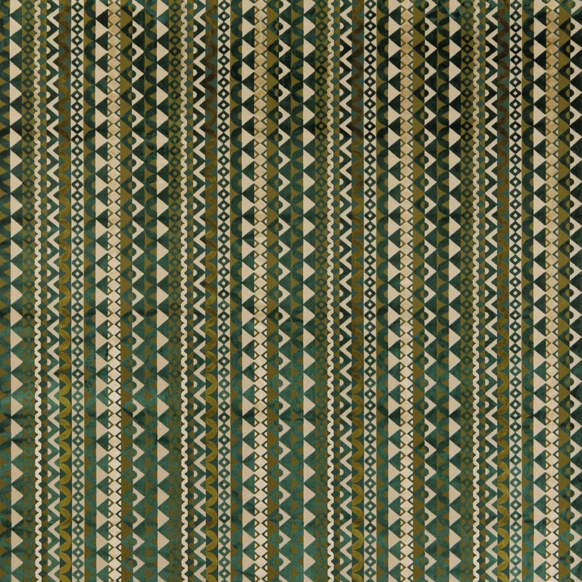 green geometric jacquard fabric from Osborne & Little