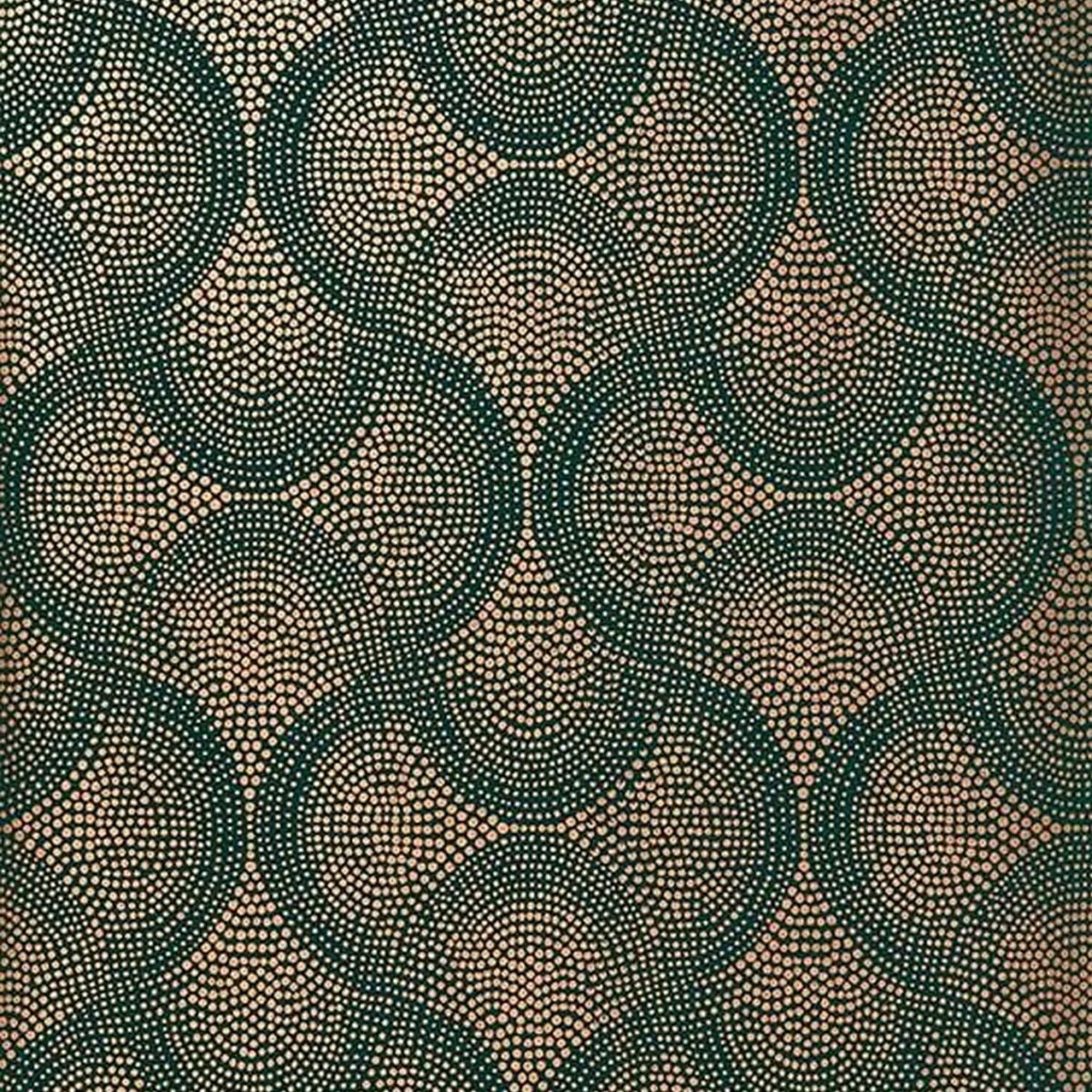 Uroko Wallcovering - Teal / Copper by green spotted wallpaper from osborne & little