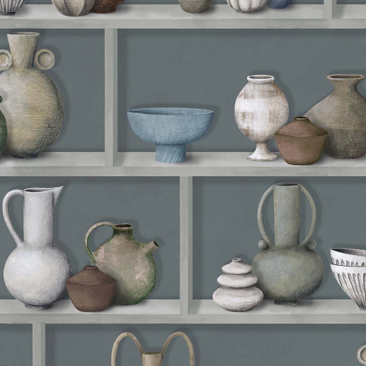 Raku Wallcovering - Celdaon / Ivory / Terracotta by brown misc wallpaper from osborne & little