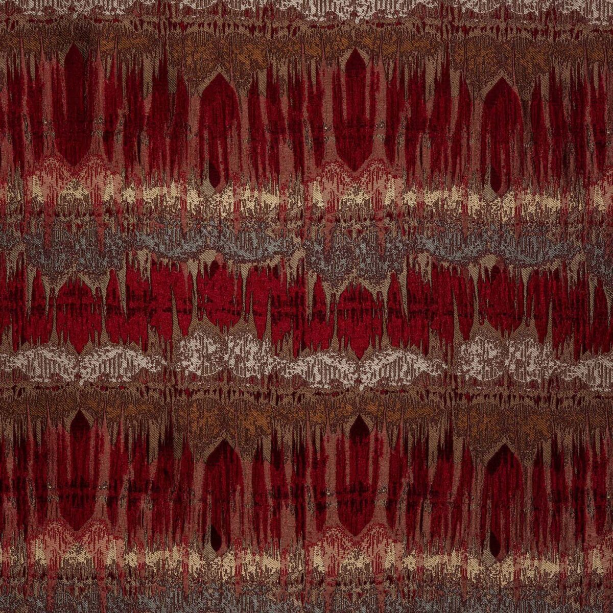 Inca Fabric - Rosso by multicolour misc jacquard fabric from Porter & Stone
