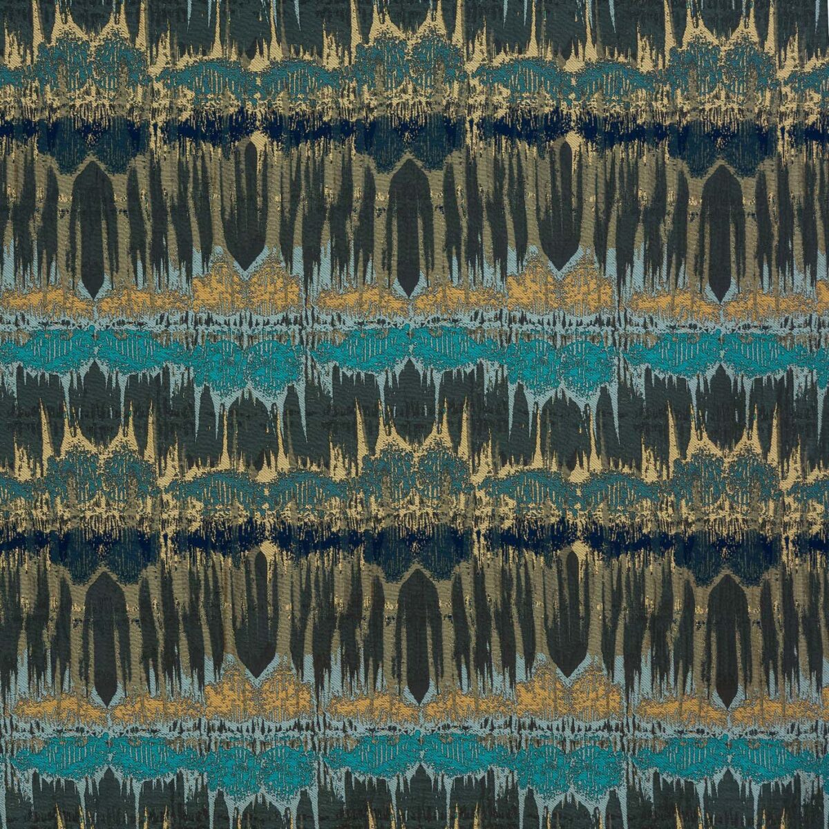 Inca Fabric - Teal by green misc jacquard fabric from Porter & Stone