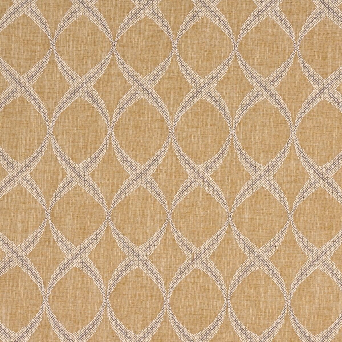 yellow geometric jacquard fabric from Porter & Stone