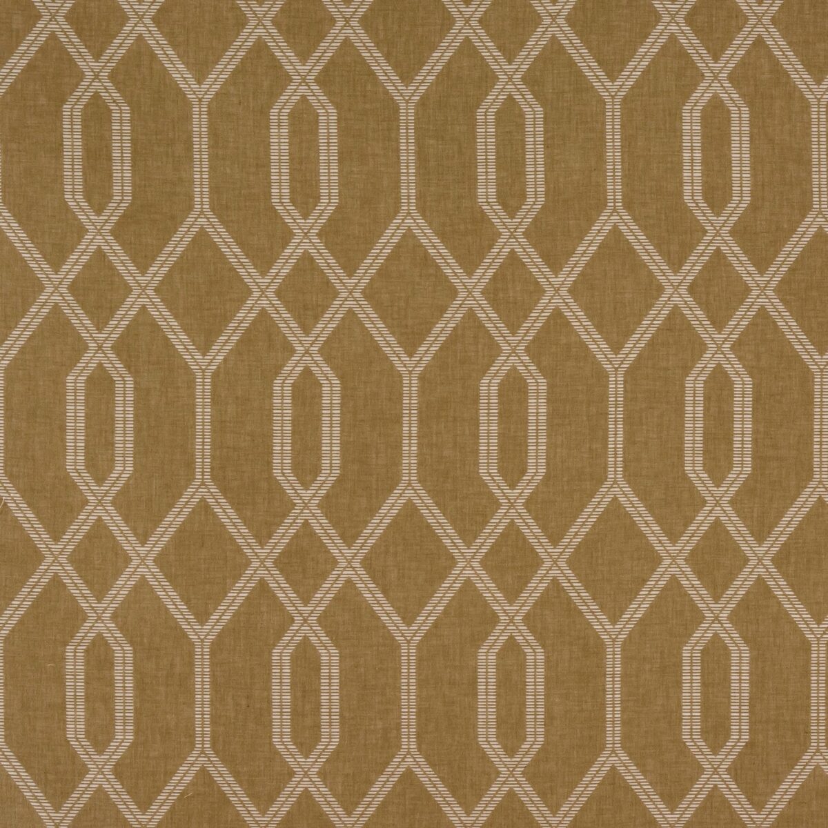 Highgrove Fabric - Ochre by yellow geometric jacquard fabric from Porter & Stone