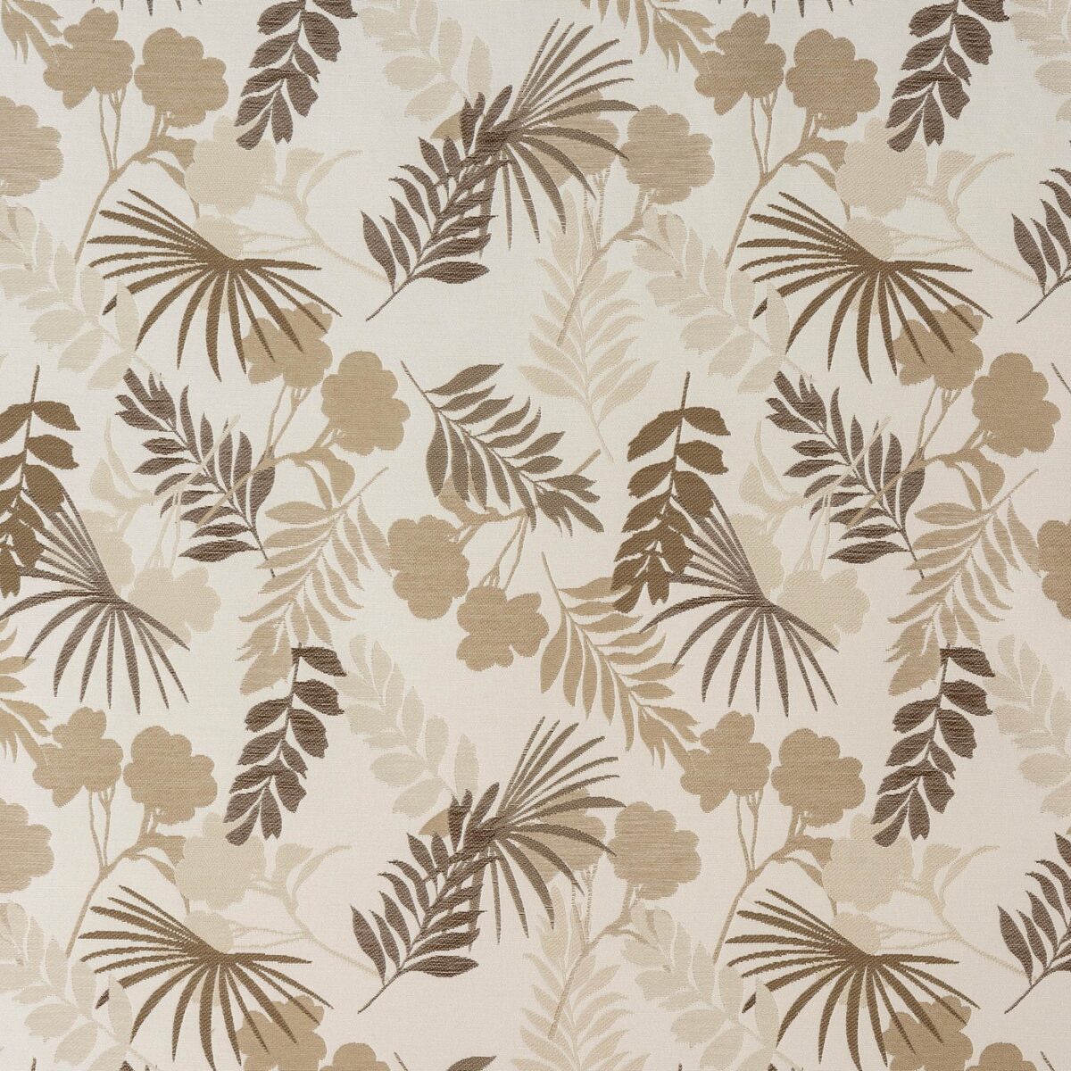 Werner Fabric - Natural by white botanical jacquard fabric from Porter & Stone