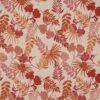 orange botanical jacquard fabric from Porter & Stone